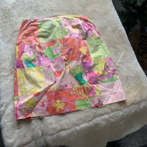 Lilly Pulitzer pink orange skirt